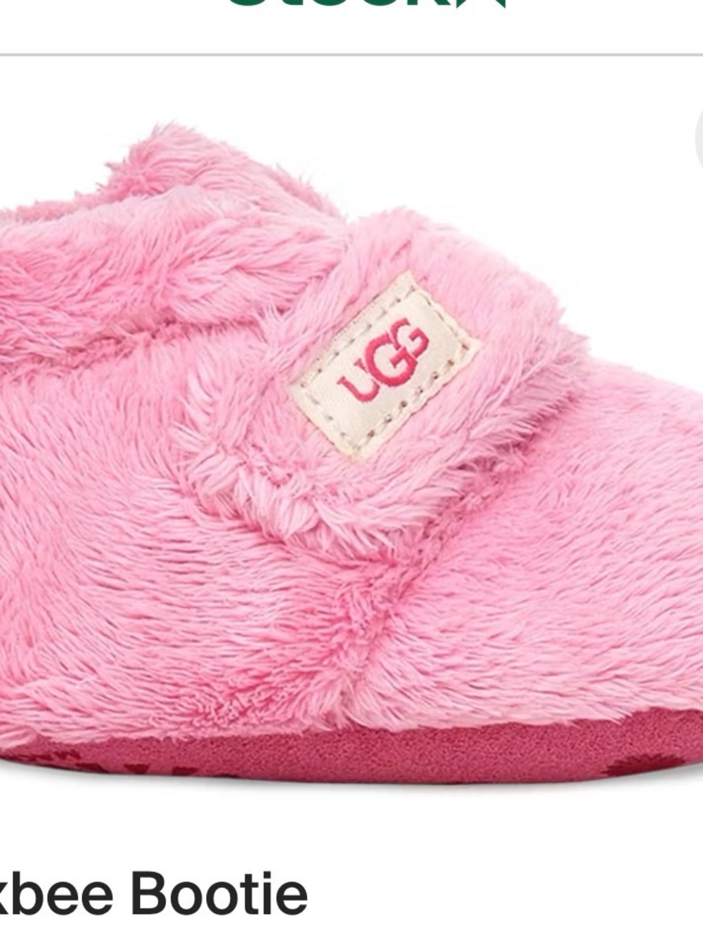 UGG Baby Plush Pink Bootie Slipper